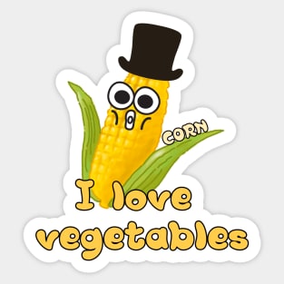 I love vegetables,CORN Sticker